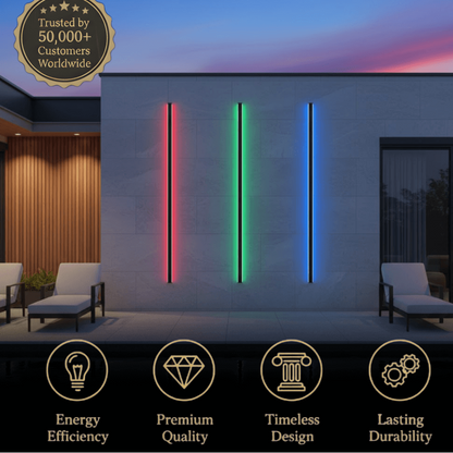 Arcato Modern Outdoor LED Wall Light (RGB) — Available in 8 Sizes