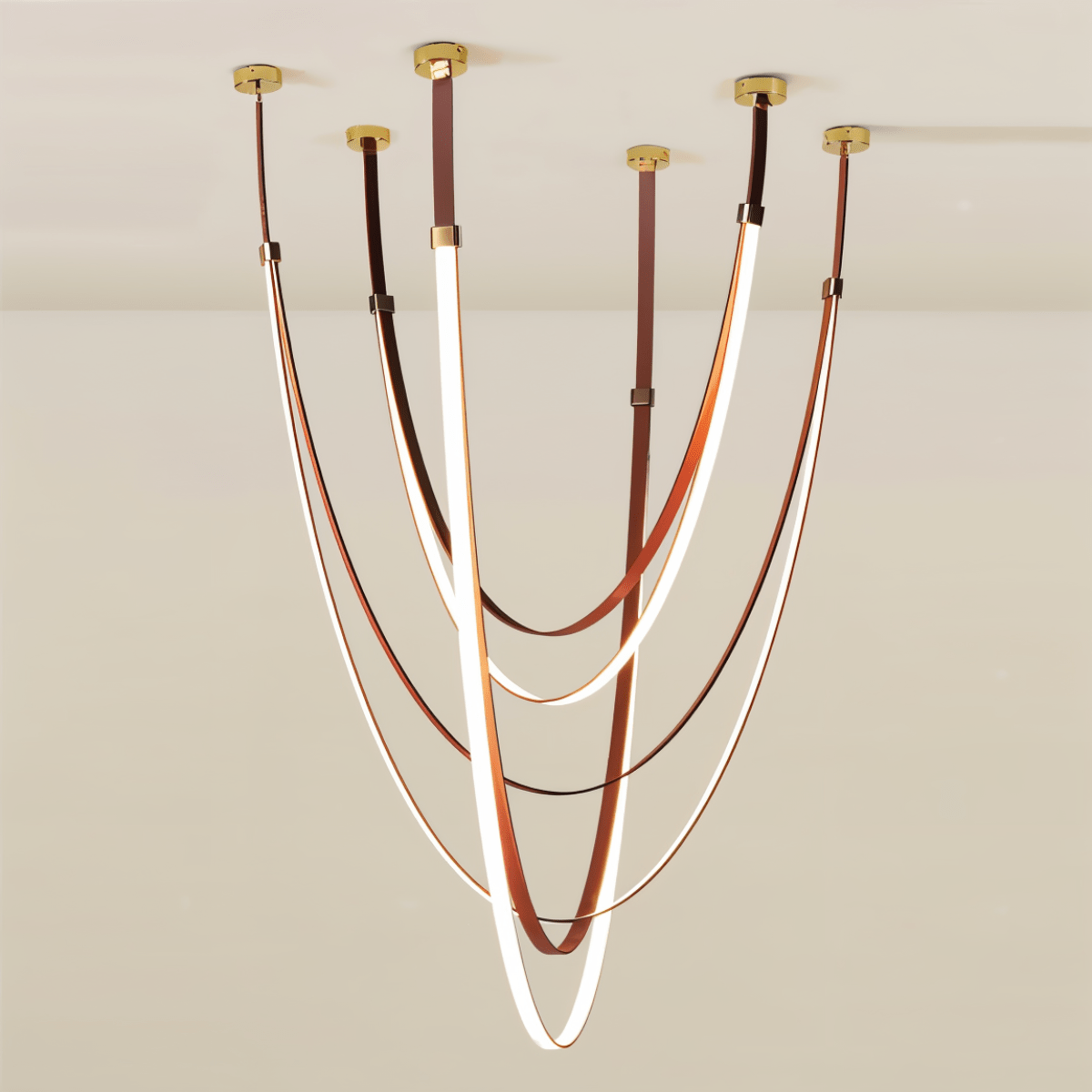 Shalom Leather Chandelier