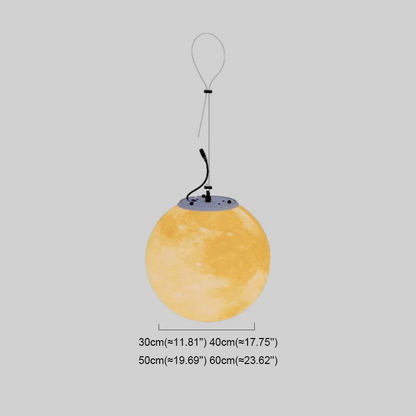 Lunara Nordic Solar Pendant Light - Waterproof Resin LED for Outdoor