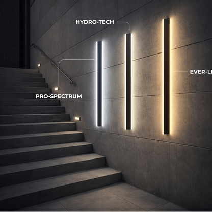 Arcato Modern Outdoor LED Wall Light with Sensor - in 8 Size for Outdoor