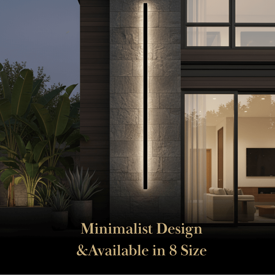 Arcato Modern Outdoor LED Wall Light with Sensor - in 8 Size for Outdoor