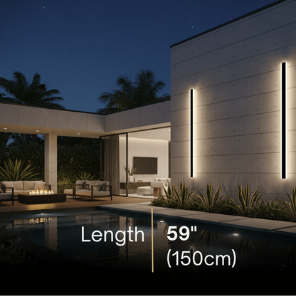 Arcato Modern Outdoor LED Wall Light with Sensor - in 8 Size for Outdoor