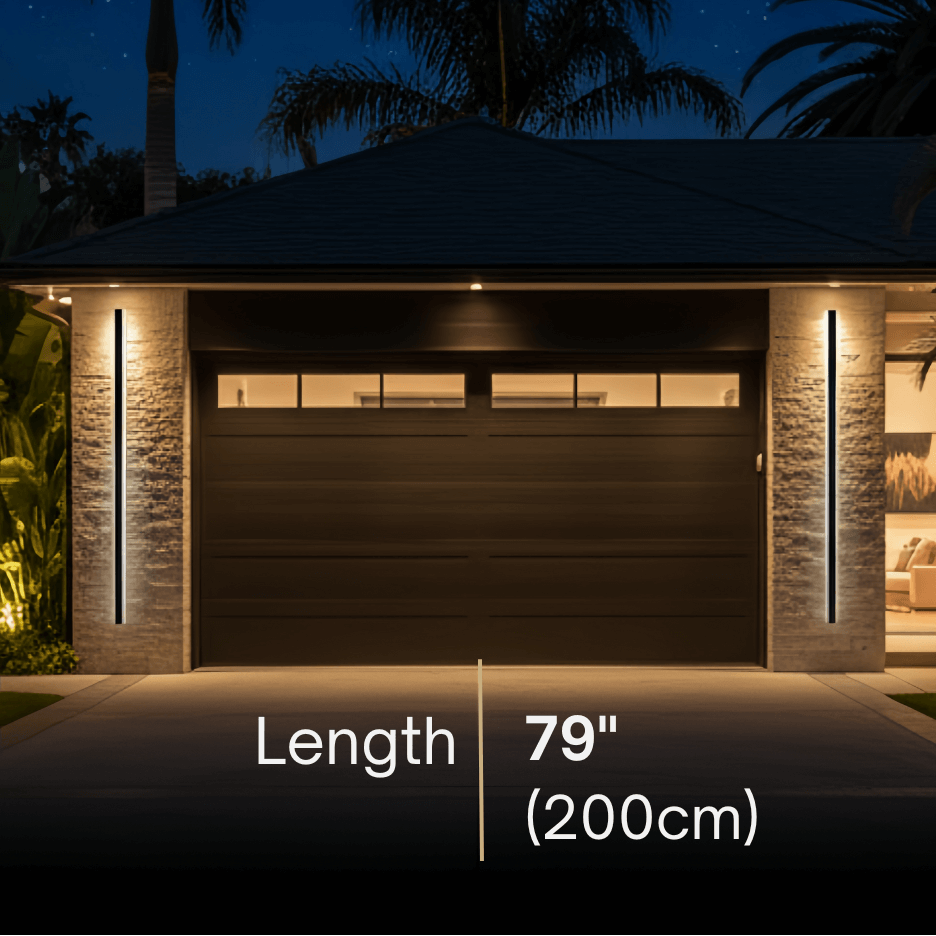 Arcato Modern Outdoor LED Wall Light with Sensor - in 8 Size for Outdoor