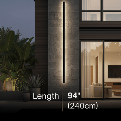 Arcato Modern Outdoor LED Wall Light with Sensor - in 8 Size for Outdoor