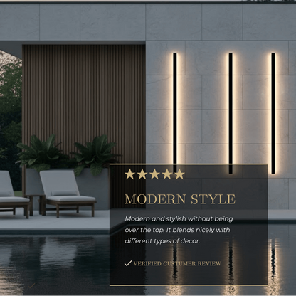 Arcato Modern Outdoor LED Wall Light with Sensor - in 8 Size for Outdoor