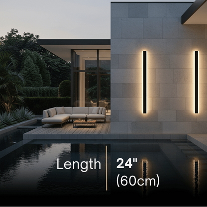 Arcato Modern Outdoor LED Wall Light with Sensor - in 8 Size for Outdoor
