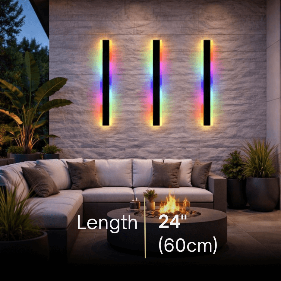 Arcato Modern Outdoor LED Wall Light (RGB) — Available in 8 Sizes