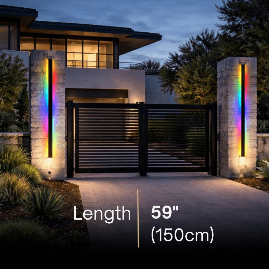 Arcato Modern Outdoor LED Wall Light (RGB) — Available in 8 Sizes