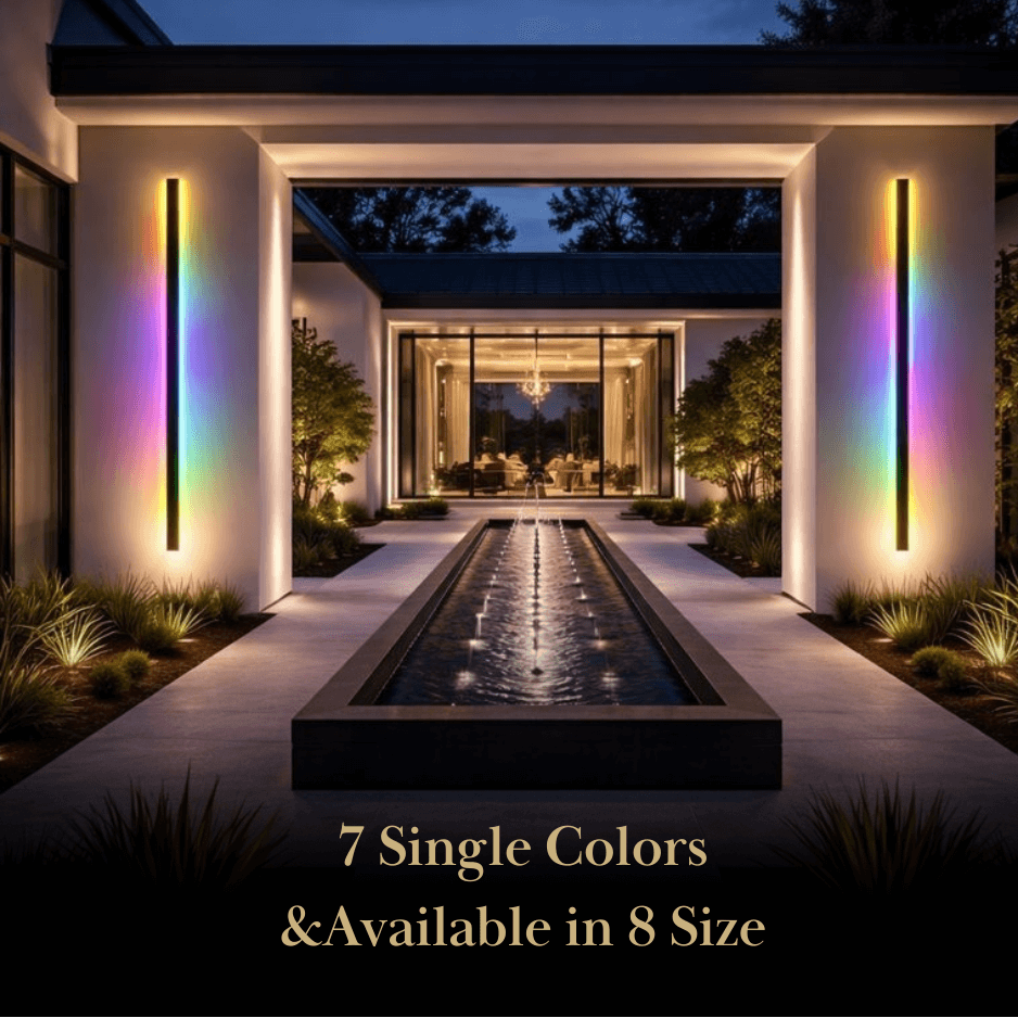 Arcato Modern Outdoor LED Wall Light (RGB) — Available in 8 Sizes