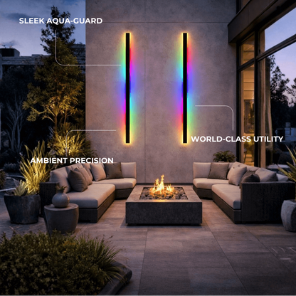 Arcato Modern Outdoor LED Wall Light (RGB) — Available in 8 Sizes