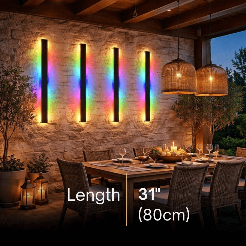 Arcato Modern Outdoor LED Wall Light (RGB) — Available in 8 Sizes