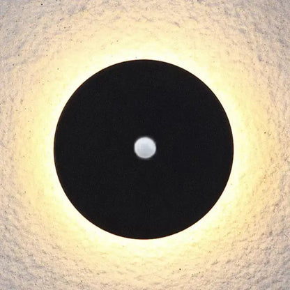Solara Minimalist LED Outdoor Wall Lamp – Black/White Round/Square Porch Sensor Light