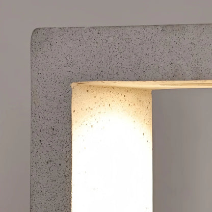 Sandora Modern Metal Outdoor Path Light - Gray Rectangular Hollow Walkway