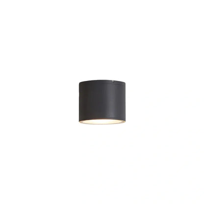 Irondale Modern Outdoor Ceiling Light - Black Metal/Glass Cylindrical for Garden
