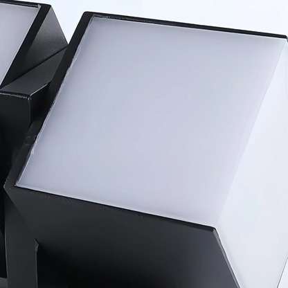 Irondale Modern Outdoor Wall Lamp - Black Metal Irregular Design for Exterior Wall