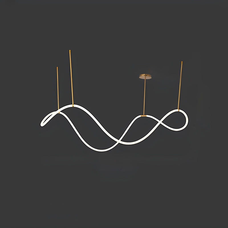 Nuvlight Modern Long Hose Led Pendant Light for Dining Room