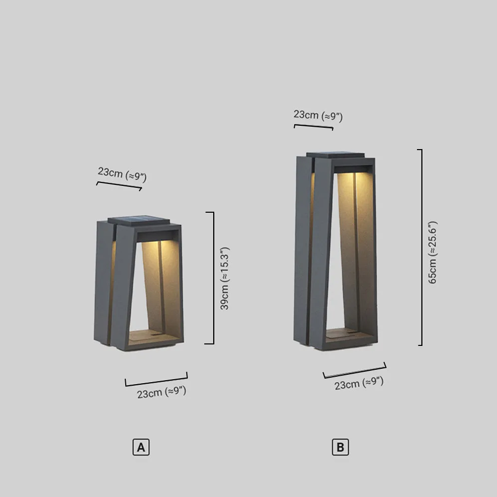 Arcato Industrial Metal & Glass Outdoor Floor Lamp - Black Frame for Garden