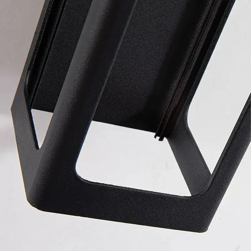 Irondale Modern Outdoor Wall Sconce – Metal Lantern with Sensor for Exterior Wall