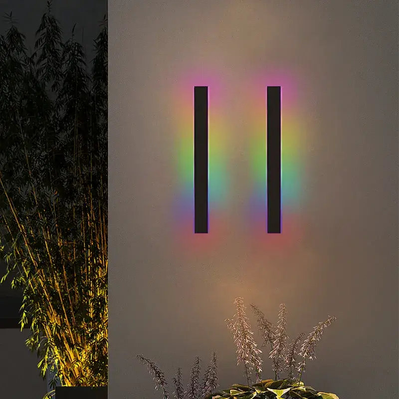 Arcato Minimalist Wall Lamp – Waterproof Linear for Outdoor（RGB）