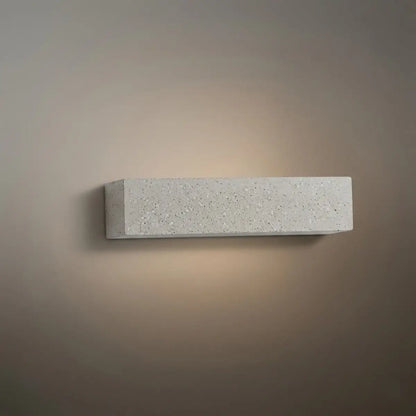 Arcato Modern LED Wall Light - Gray/White Cement Rectangular for Bedroom/Outdoor