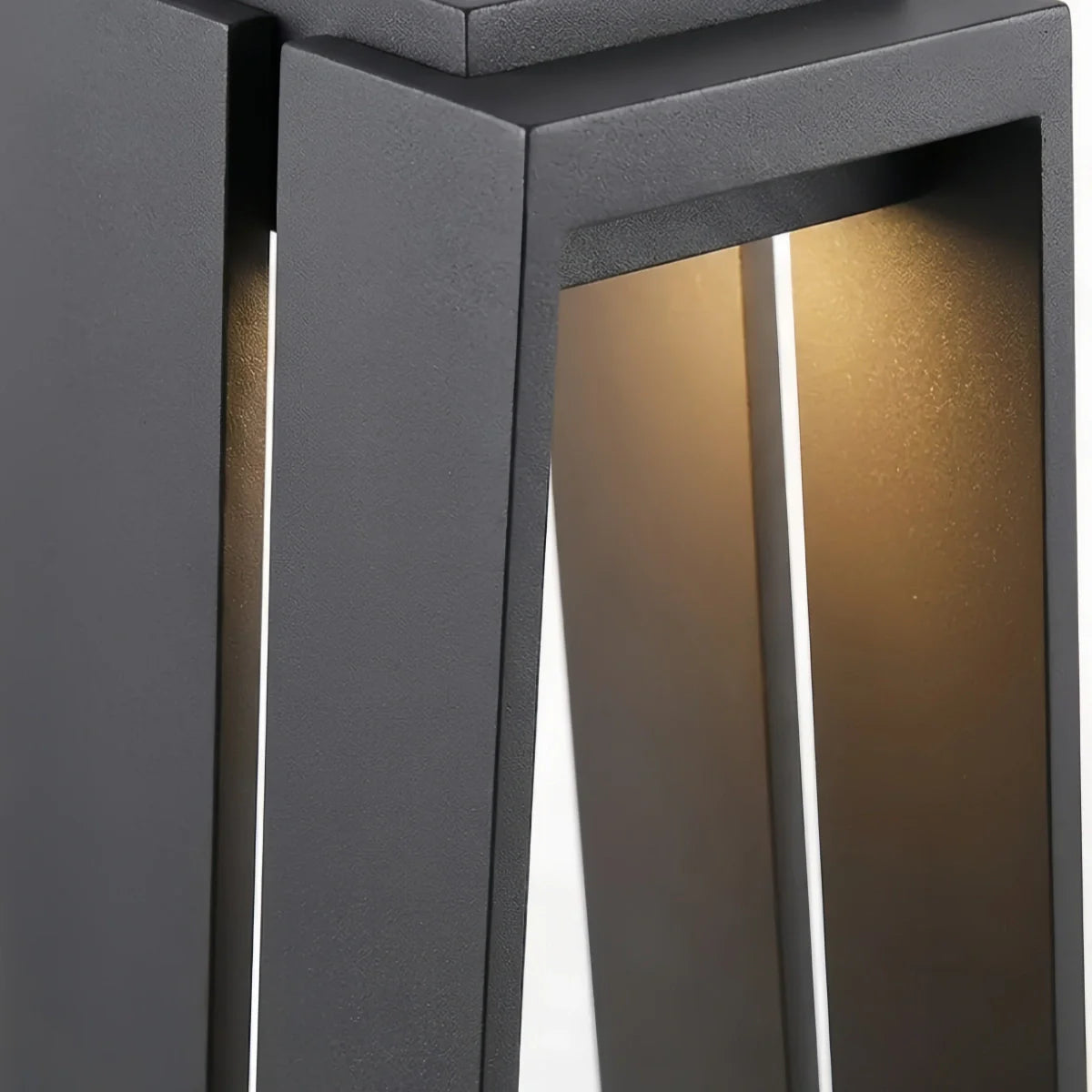 Arcato Industrial Metal & Glass Outdoor Floor Lamp - Black Frame for Garden