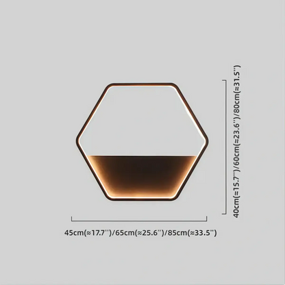 Irondale Art Deco Outdoor Wall Sconce - Black Metal Hexagon Design for Courtyard