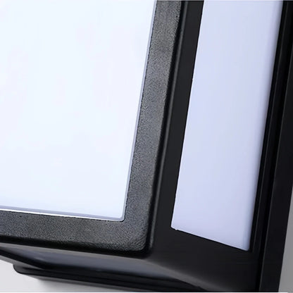 Arcato Modern Outdoor Wall Lamp - Black Metal & Acrylic Rectangular Design for Garden