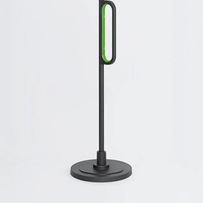 Irondale Modern Outdoor Floor Lamp - Black Metal & Acrylic Bowled Design for Courtyard
