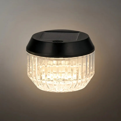 Irondale Modern Solar Pathway Lights - Black Acrylic Outdoor Lighting for Garden