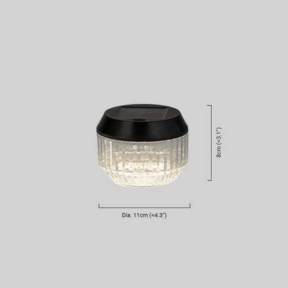 Irondale Modern Solar Pathway Lights - Black Acrylic Outdoor Lighting for Garden