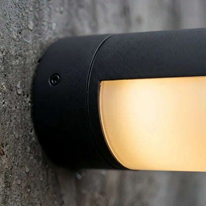 Irondale Modern Outdoor Wall Lamp - Black Metal Irregular Design for Exterior Wall