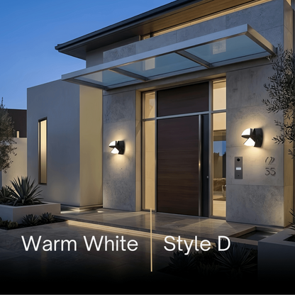 Irondale Modern Outdoor Wall Lamp - Black Metal Irregular Design for Exterior Wall