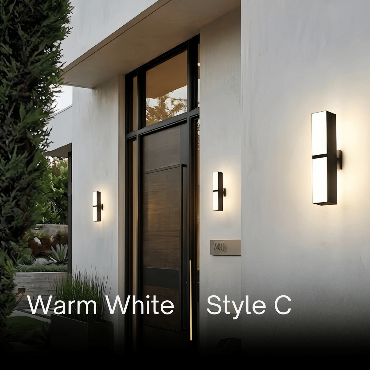 Irondale Modern Outdoor Wall Lamp - Black Metal Irregular Design for Exterior Wall