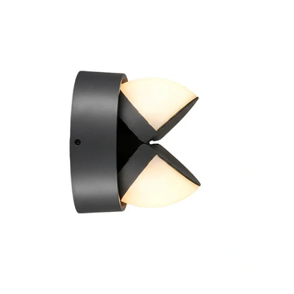 Irondale Modern Outdoor Wall Lamp - Black Metal Irregular Design for Exterior Wall