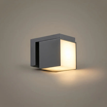 Irondale Modern Outdoor Wall Lamp - Black Metal Irregular Design for Exterior Wall