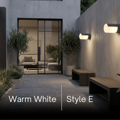 Irondale Modern Outdoor Wall Lamp - Black Metal Irregular Design for Exterior Wall