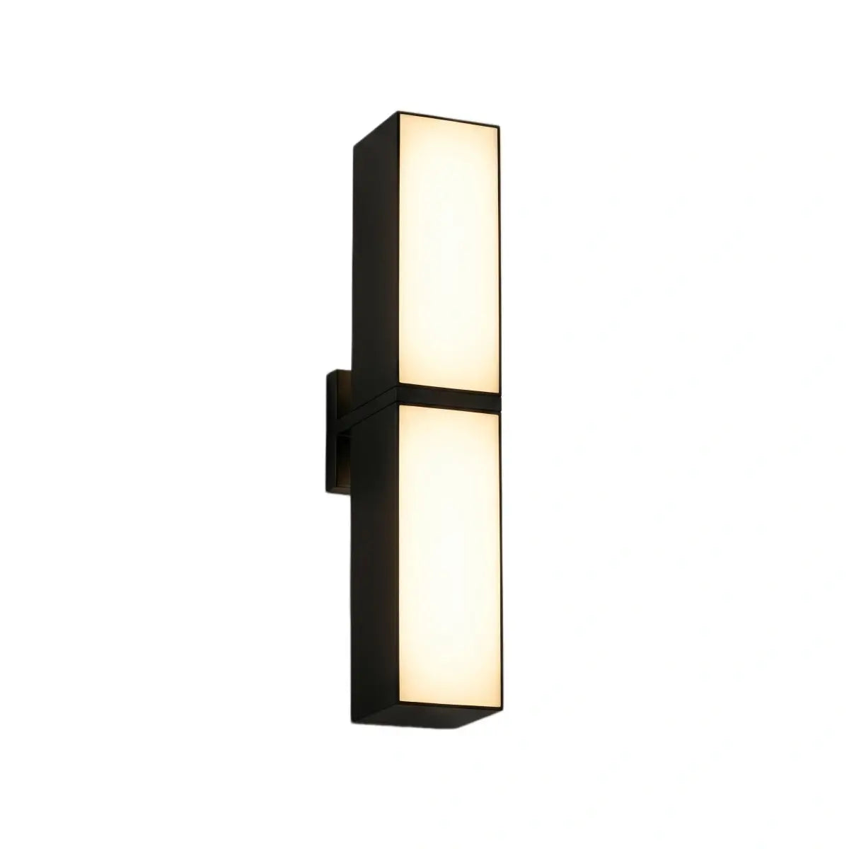 Irondale Modern Outdoor Wall Lamp - Black Metal Irregular Design for Exterior Wall