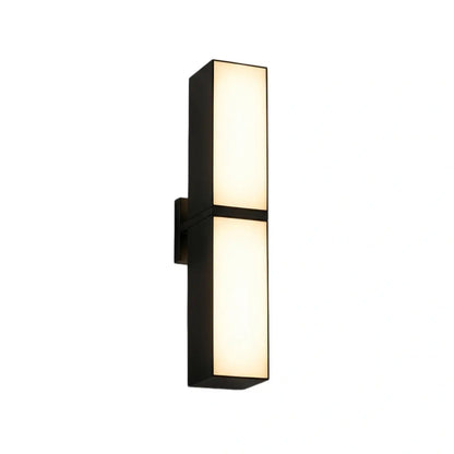 Irondale Modern Outdoor Wall Lamp - Black Metal Irregular Design for Exterior Wall
