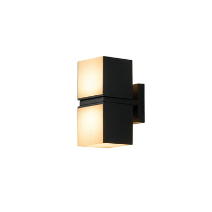Irondale Modern Outdoor Wall Lamp - Black Metal Irregular Design for Exterior Wall