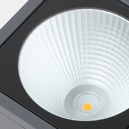 Arcato Industrial Outdoor Ceiling Light - Grey Metal Glass Square Design for Patio