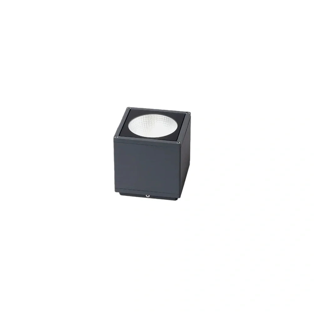 Nuvlight - Grey Metal Glass Square Design for Patio