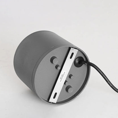 Irondale Modern Outdoor Ceiling Light - Black Metal/Glass Cylindrical for Garden