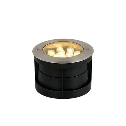Irondale Minimalist Column Deck Step Light – Black Metal/Glass for Outdoor