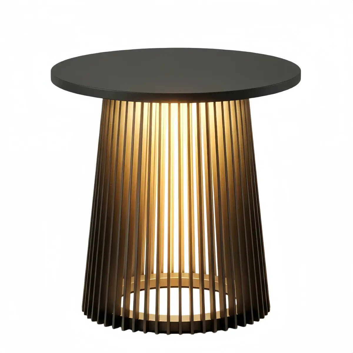 Irondale Modern Outdoor Floor Lamp - Black Metal & Acrylic Cylindrical Design for Patio