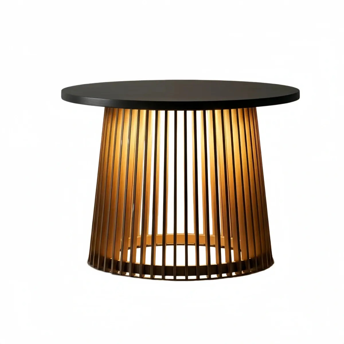 Irondale Modern Outdoor Floor Lamp - Black Metal & Acrylic Cylindrical Design for Patio