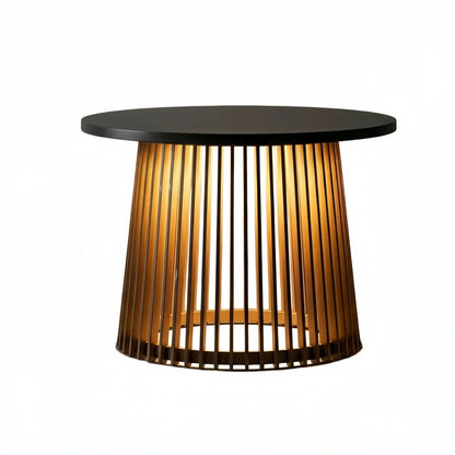 Irondale Modern Outdoor Floor Lamp - Black Metal & Acrylic Cylindrical Design for Patio