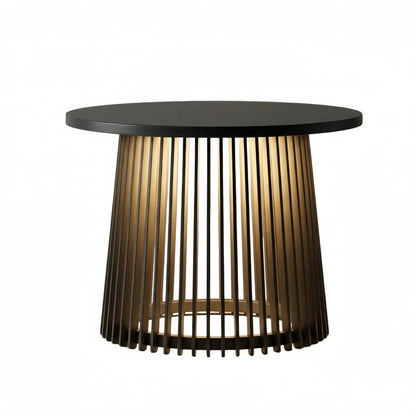 Irondale Modern Outdoor Floor Lamp - Black Metal & Acrylic Cylindrical Design for Patio