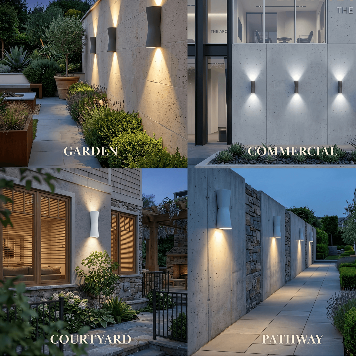 Irondale Modern Outdoor Wall Lamp - Black/White Metal Cylindrical Design for Garden