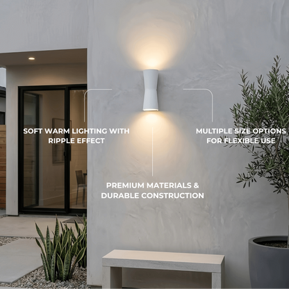 Irondale Modern Outdoor Wall Lamp - Black/White Metal Cylindrical Design for Garden