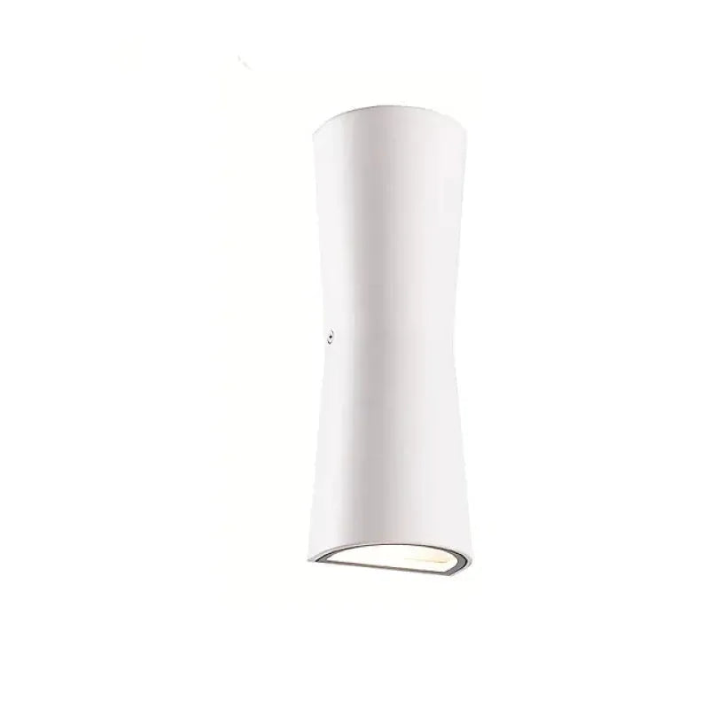 Irondale Modern Outdoor Wall Lamp - Black/White Metal Cylindrical Design for Garden